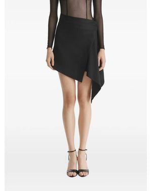 2310 STUDIO Asymmetric Wrap-Style Skirt - Black