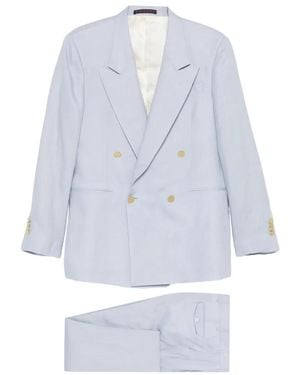 Bagnoli Sartoria Napoli Double-Breasted Suit - White