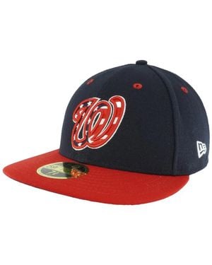 KTZ 59Fifty Washington Nationals Low Profile Authentic Fitted Cap - Red