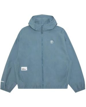 Aape By A Bathing Ape Hooded Zip Jacket - Blue