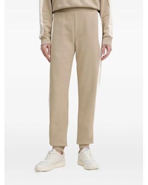 ARMANI EXCHANGE Logo-Embroidered Side-Stripe Track Trousers - Natural