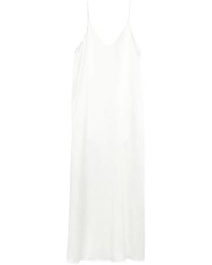 Lisa Yang V-Neck Strap Midi Dress - White