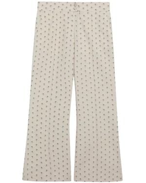 Valentino Garavani Floral-Print Trousers - White