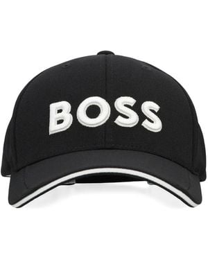 BOSS Logo-Embroidered Baseball Cap - Black