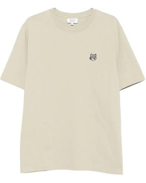 Maison Kitsuné T-Shirt Con Applicazione - Neutro