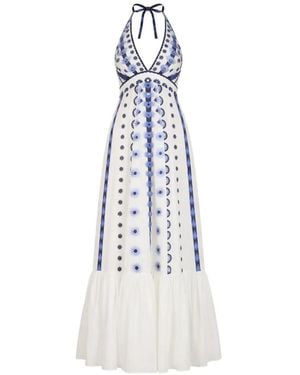 Temperley London Robe Longue Edith À Dos Nu - White