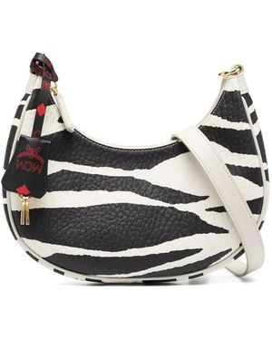 MCM Borsa A Spalla Con Stampa - Nero