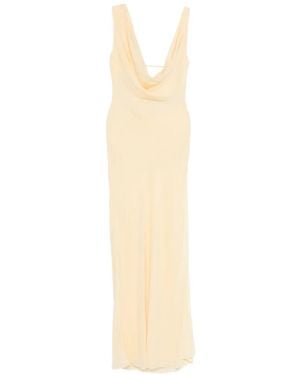 ANDAMANE Minerva Cowl-Neck Maxi Dress - White