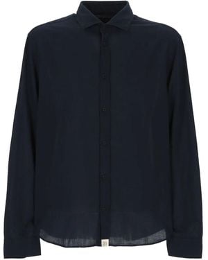 Peuterey Long-Sleeve Cotton Shirt - Blue