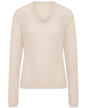 The Upside Josephine Open-Knit Sweater - White