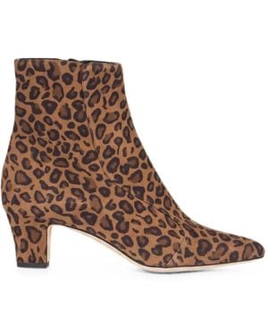 Manolo Blahnik Myconia Leopard-Print Ankle Boots - Brown