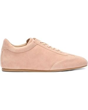 Stuart Weitzman Cruz Suede Lace-Up Trainers - Pink