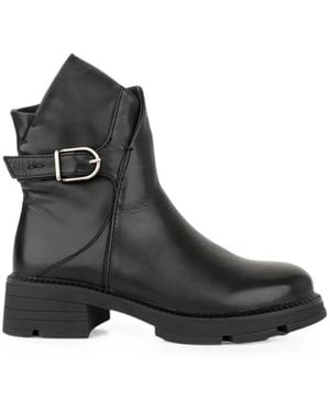 Linda Baumann Buckle-Detail Zip-Fastening Ankle Boots - Black
