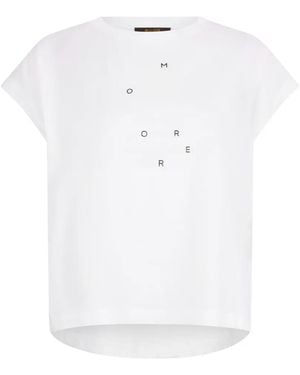Moorer Ella Logo-Print T-Shirt - White