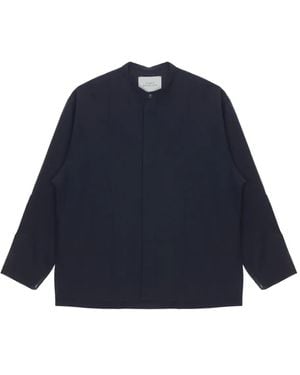 Studio Nicholson Karst Grandad-Collar Shirt - Blue