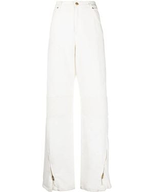 Blumarine High-Rise Wide-Leg Jeans - White