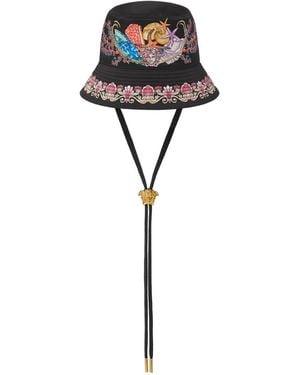 Versace Coral Theatre Bucket Hat - Black