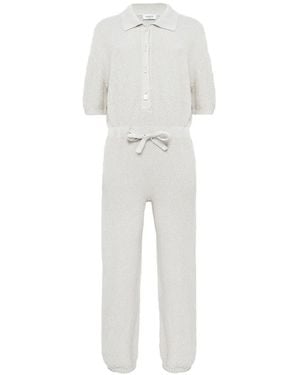 Laneus Fried Knitted-Construction Jumpsuit - White