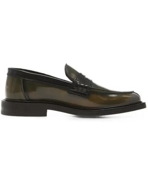 Filling Pieces Brushed Leather Loafers - Grey