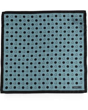 Moschino Teddy Bear Polka-Dot Scarf - Blue