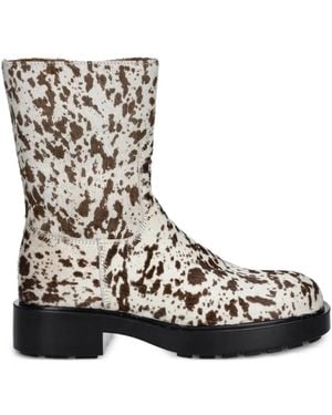 COPENHAGEN Mottled Ankle Boots - Black