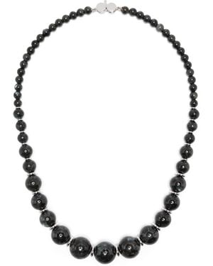 Tom Wood Larvikite Bead Necklace - Black