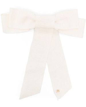 Parlor Bow-Detail Hair Clip - White