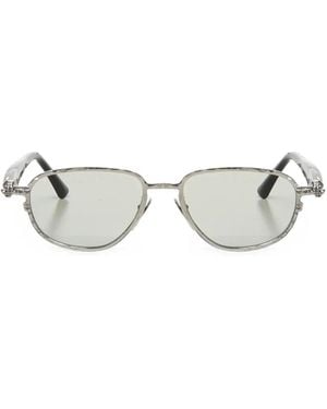 Kuboraum Maske J71 Geometric-Frame Sunglasses - White