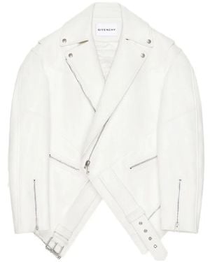 Givenchy Leather Biker Jacket - White