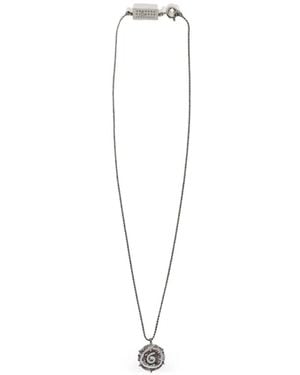 MM6 by Maison Margiela Polished Pendant Necklace - White