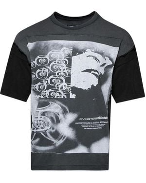 RRR123 T-Shirt mit grafischem Print - Schwarz
