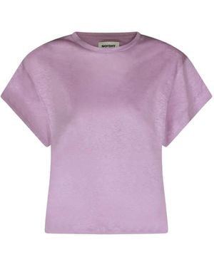 Not Shy Linen T-Shirt - Purple
