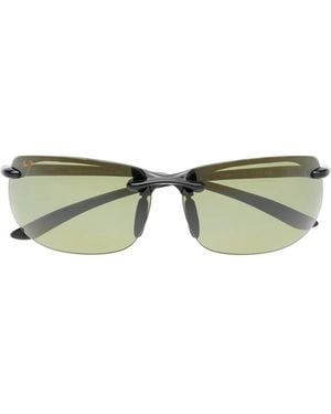 Maui Jim Banyan Polarised Rimless Sunglasses - Green