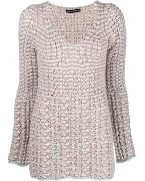 Marco Rambaldi Pullover Mit Zopfmuster - Braun