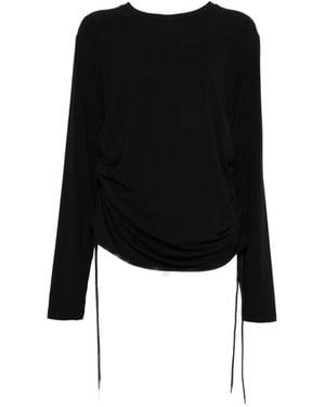 Nomen Nescio Drawstring Long-Sleeve T-Shirt - Black