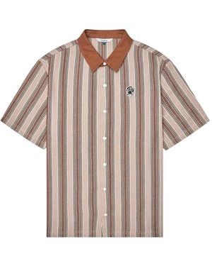 Malbon Golf Stealie Blanket Vertical-Stripe Polo Shirt - Pink