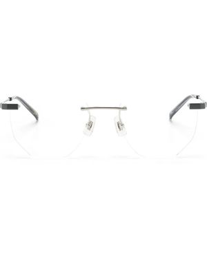 dunhill Geometric-Frame Glasses - Metallic
