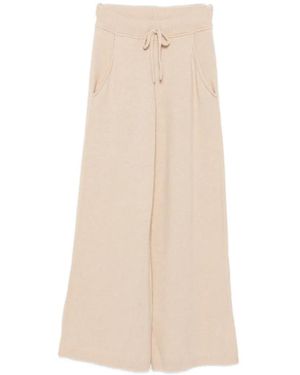 7 For All Mankind Drawstring-Waist Wide-Leg Trousers - White