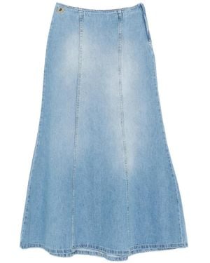 Lois Rohan Paneled Maxi Skirt - Blue