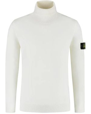Stone Island Pullover mit aufgesetzter Tasche - Weiß
