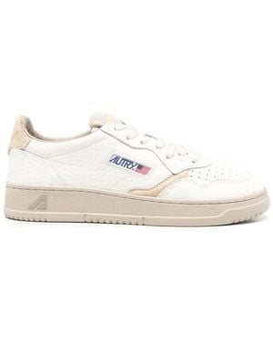 Autry Medalist Sneakers Mit Ponyhaar - Weiß