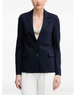 Benetton Notched-Lapel Button-Fastening Blazer - Blue