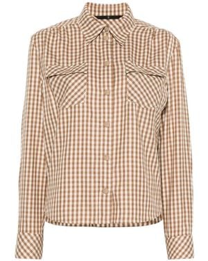 Moncler Camisa A Cuadros - Neutro