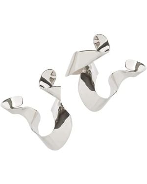 Dries Van Noten Twist Earrings - White