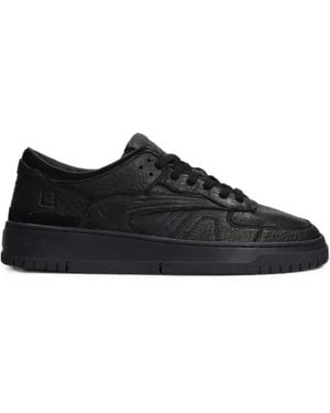 Date Torneo Panelled Leather Sneakers - Black