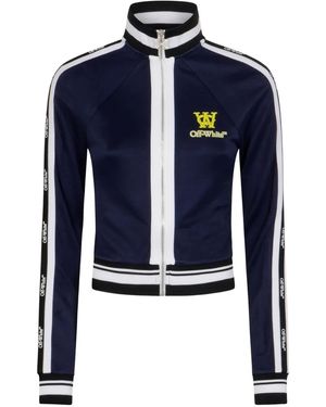 Off-White c/o Virgil Abloh Ribbed Zip Jacket - Blue