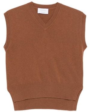 Daniele Fiesoli V-Neck Vest - Brown