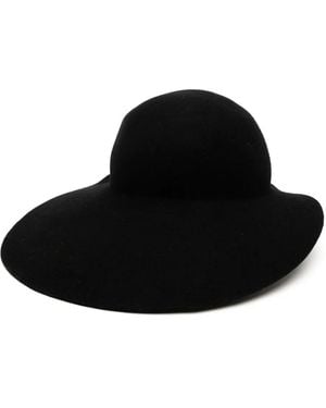 Yohji Yamamoto Wool Fedora Hat - Black