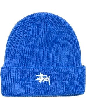 Stussy Basic Cuff Beanie Hat - Blue