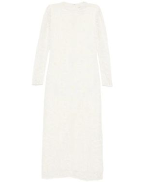 FARM Rio Floral-Embroidered Maxi Dress - White